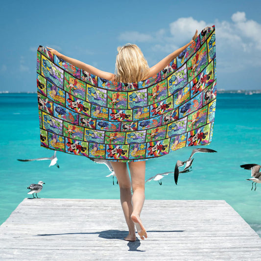 Stained Glass Beach Towel
