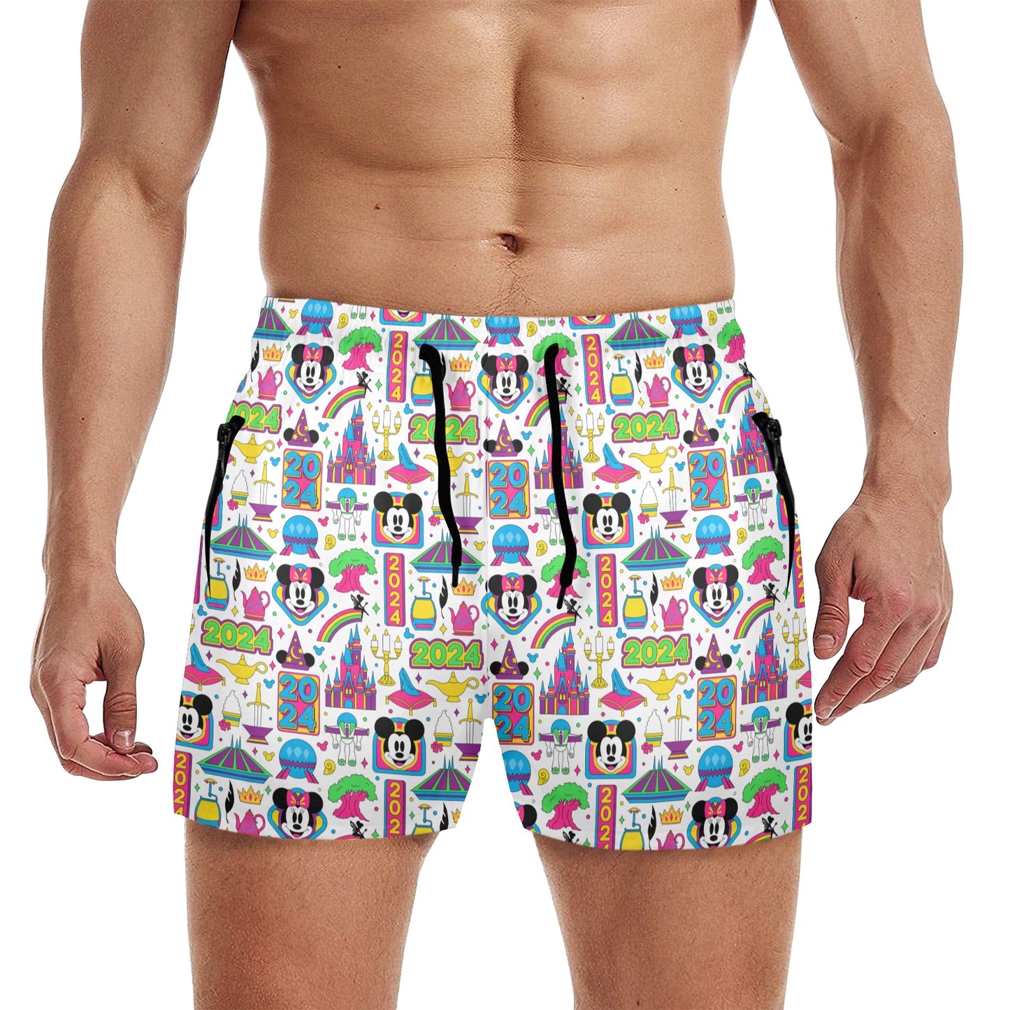 Disney 2024 Men's Quick Dry Athletic Shorts