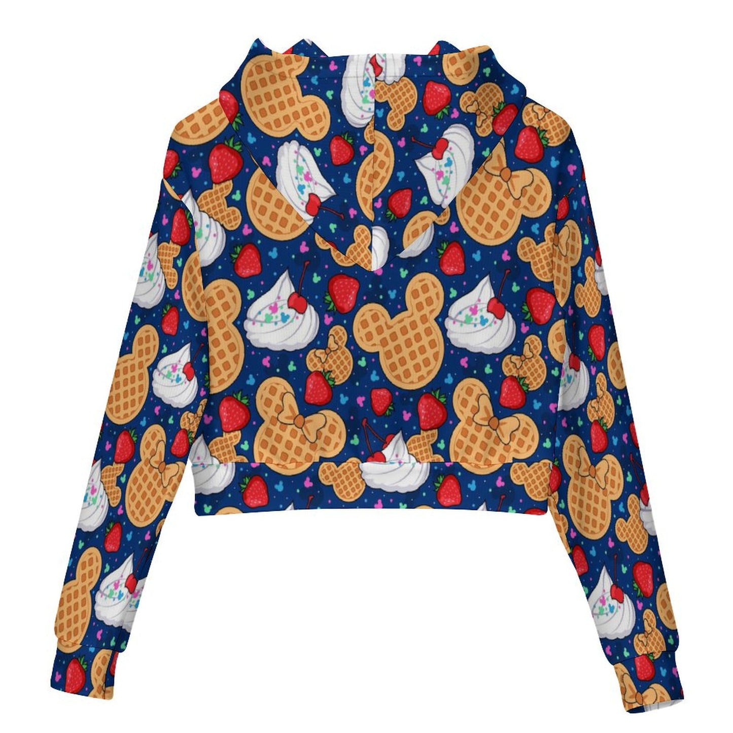 Waffles Women's Cropped Hoodie