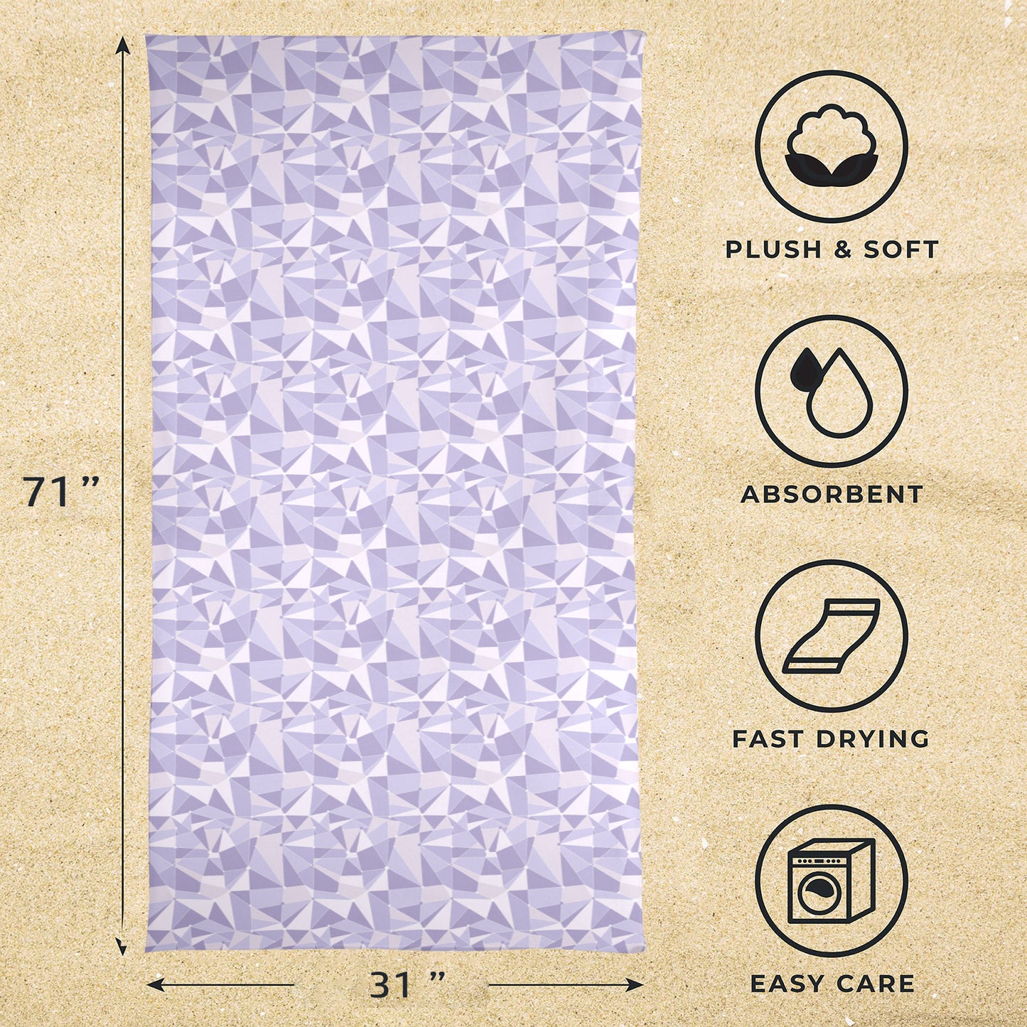 Purple Wall Beach Towel