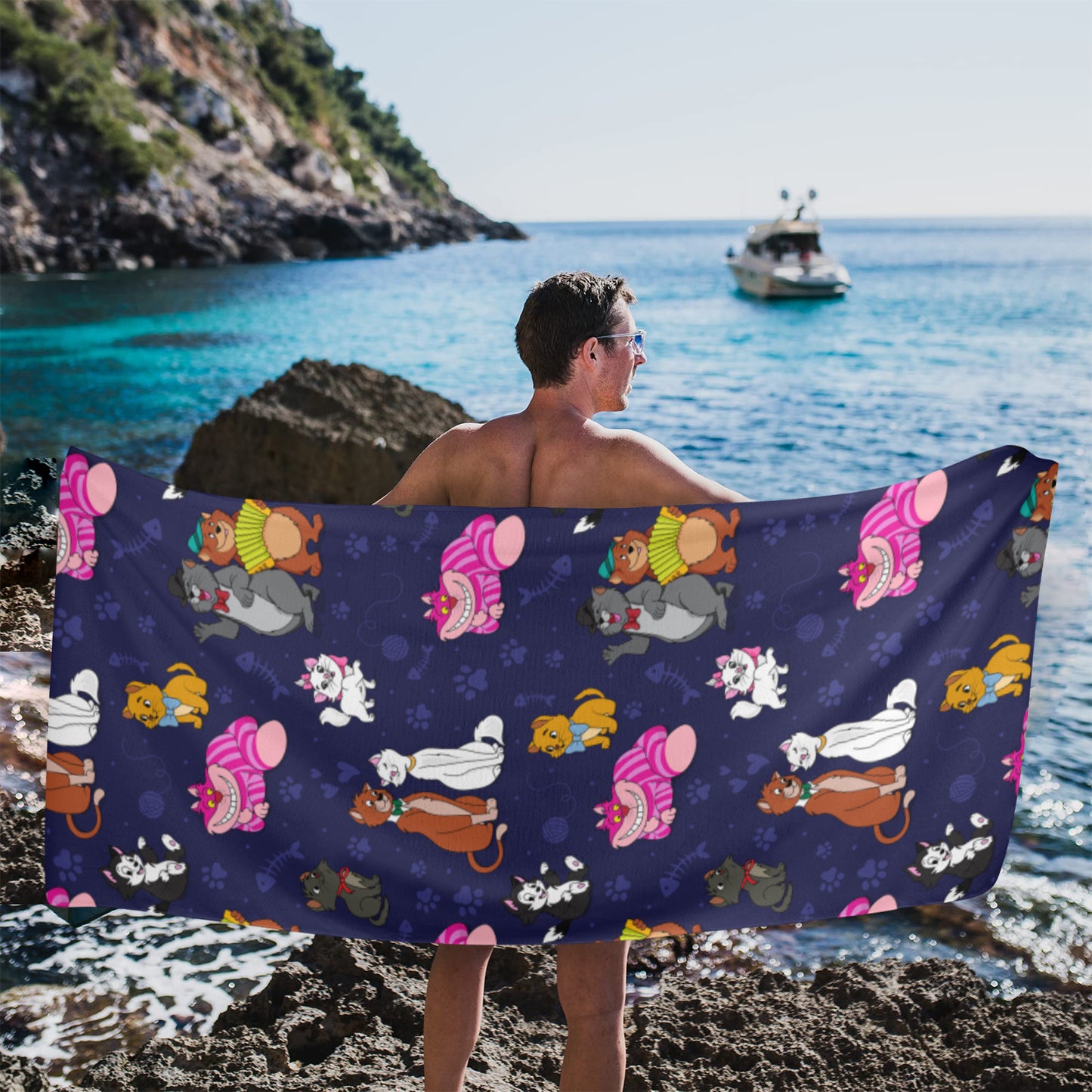 Cat Favorites Beach Towel