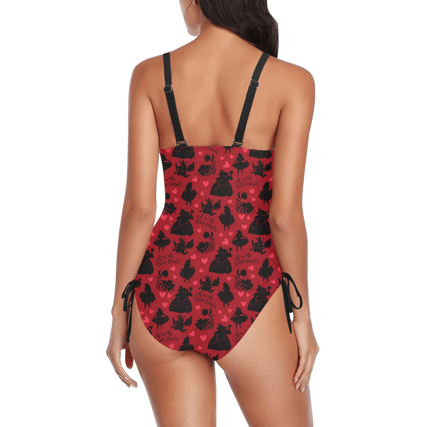 Off With Their Heads Drawstring Side Women's One-Piece Swimsuit