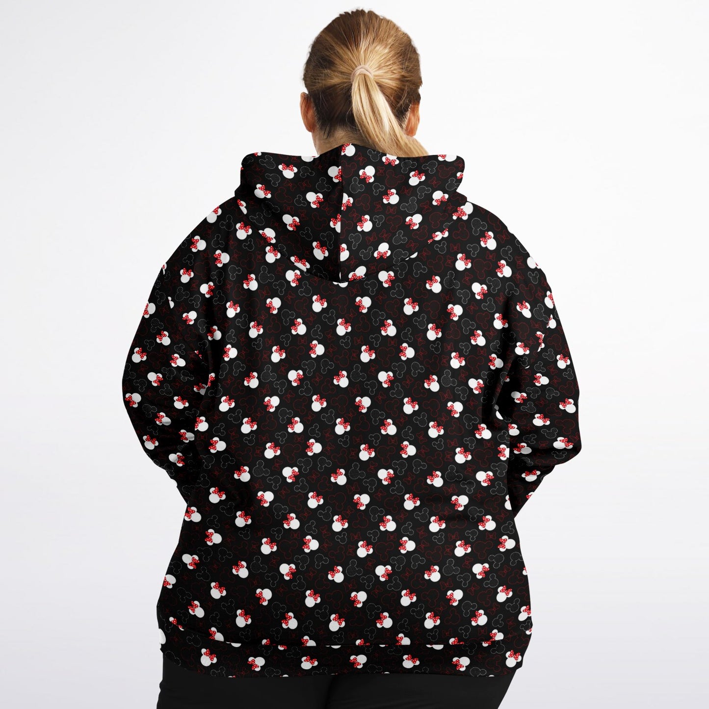 Mickey And Minnie Dots Plus-size Unisex Zip Hoodie