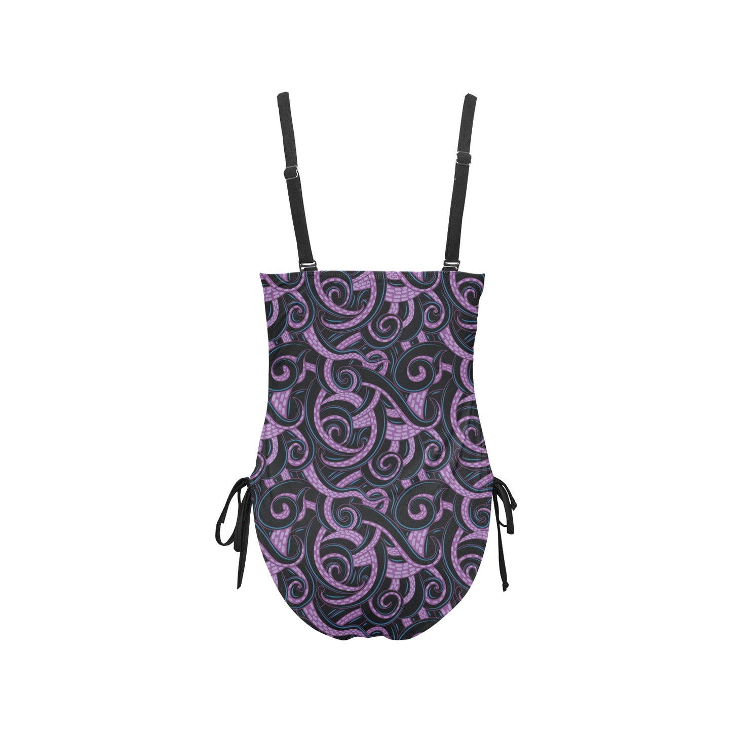 Ursula Tentacles Drawstring Side Women's One-Piece Swimsuit