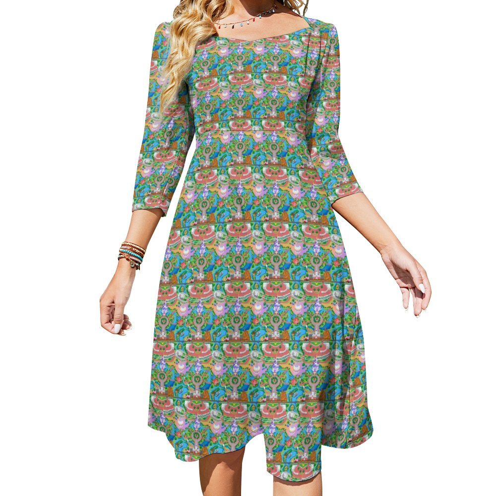 Park Map Women's Sweetheart Dress Flare Dress