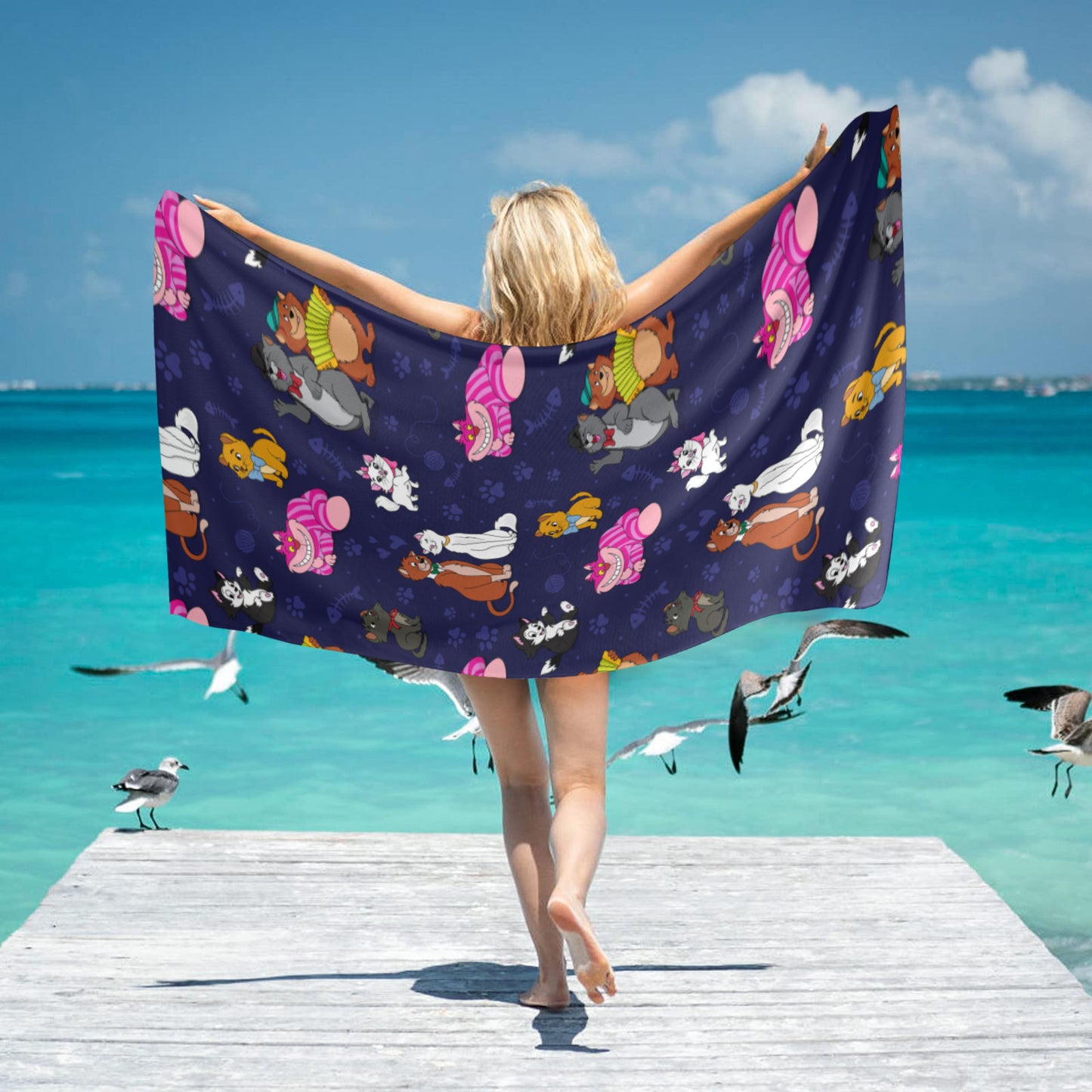 Cat Favorites Beach Towel