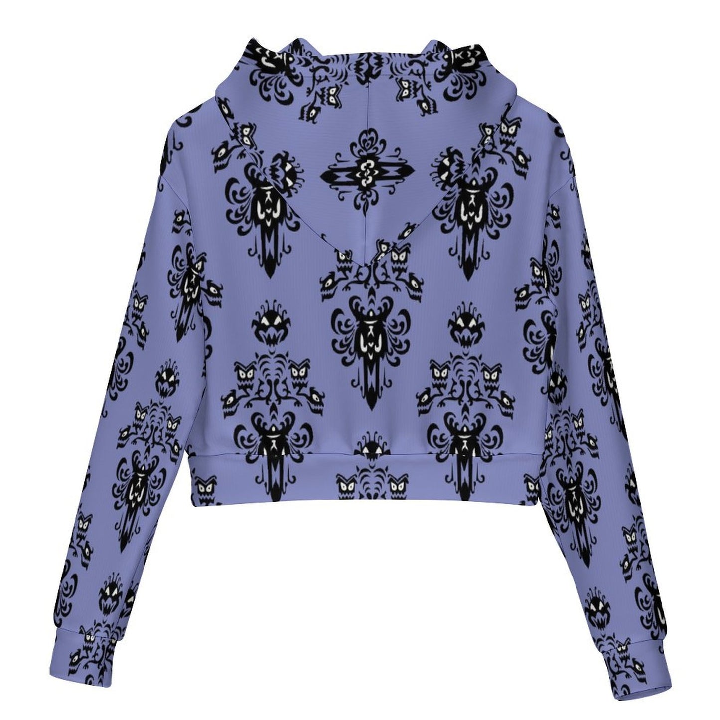 Haunted Mansion Wallpaper Women's Cropped Hoodie