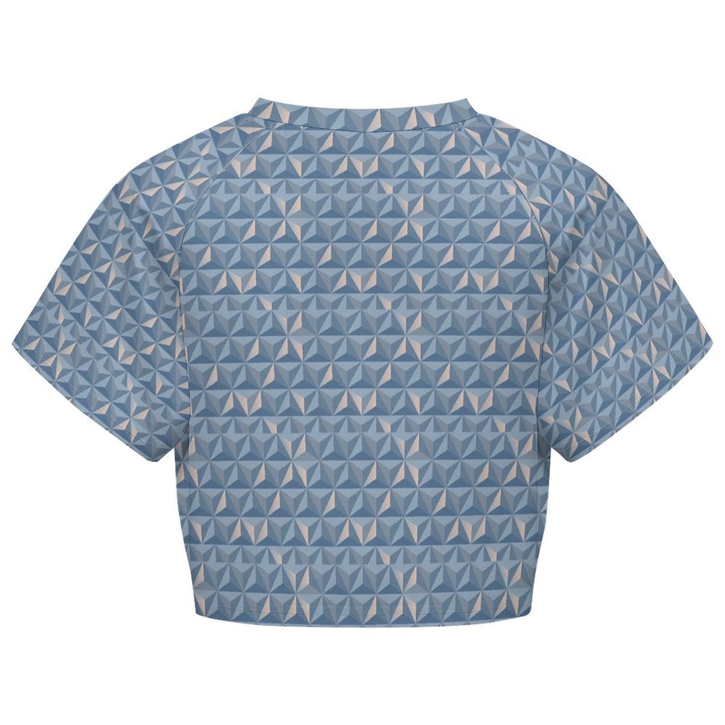 All Over Print Cropped Ralgan T-Shirt - Ambrie
