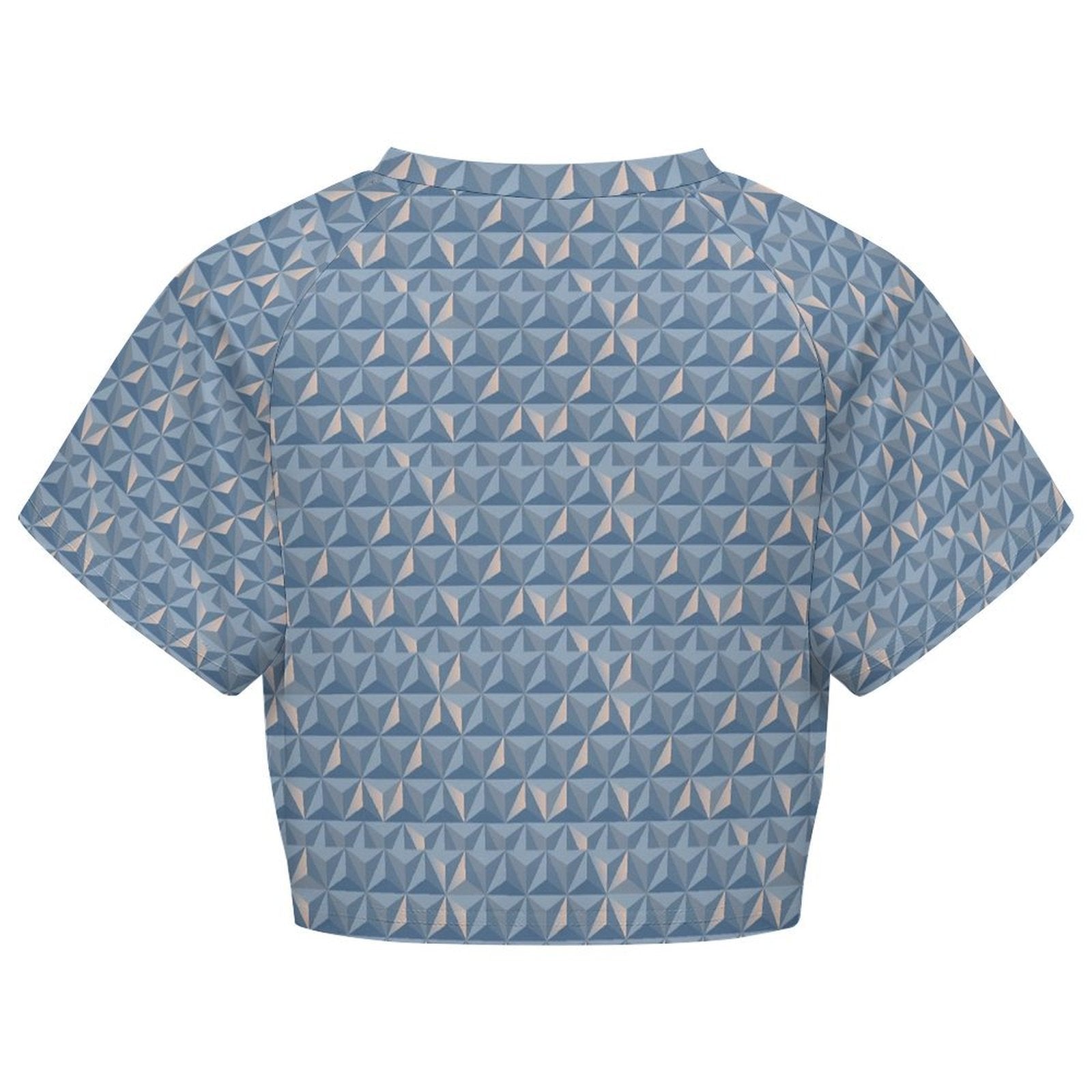 All Over Print Cropped Ralgan T-Shirt - Ambrie