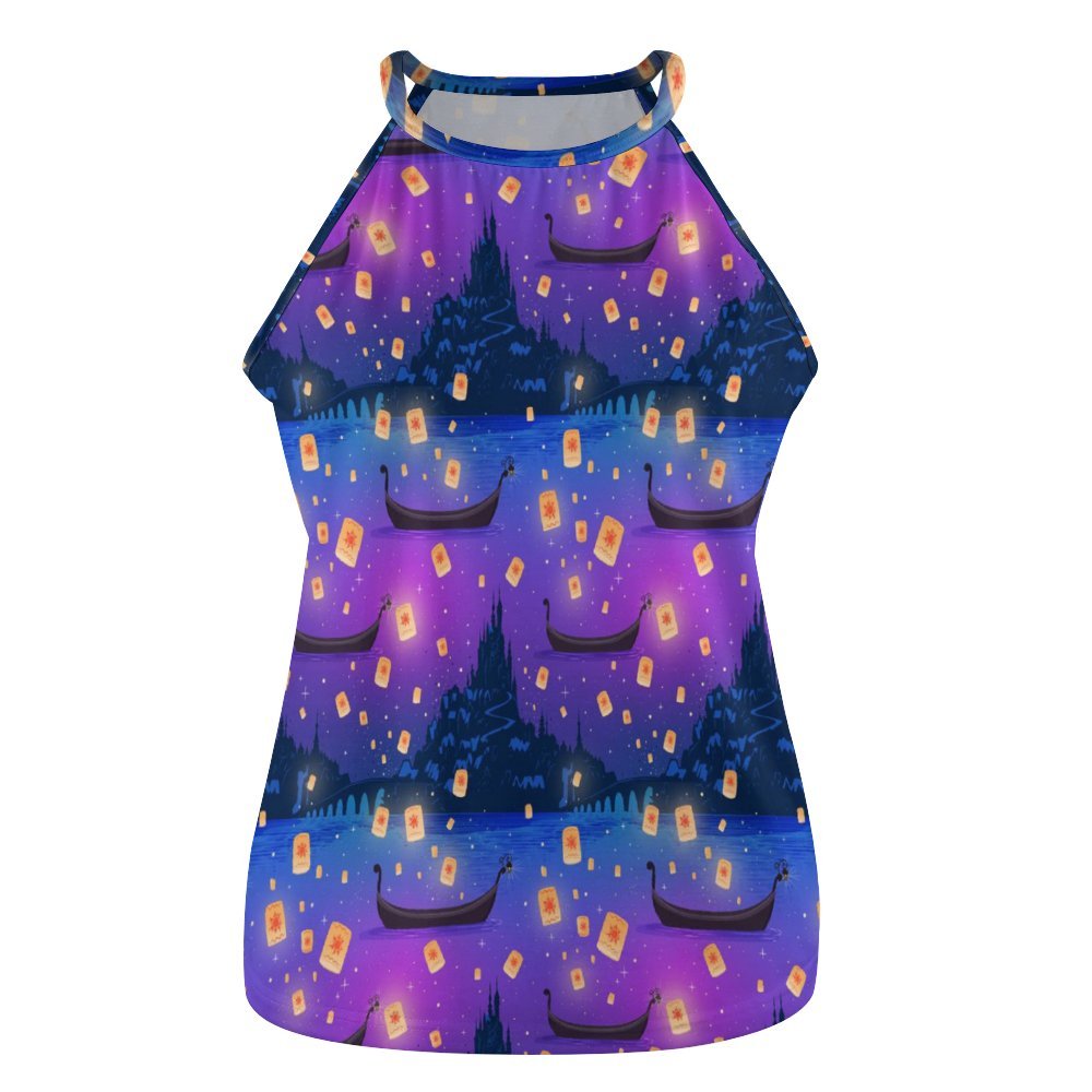 Floating Lanterns Women's Round-Neck Vest Tank Top