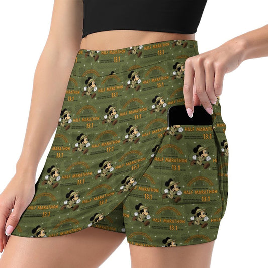 Disneyland Half Marathon Athletic A-Line Skirt With Pocket