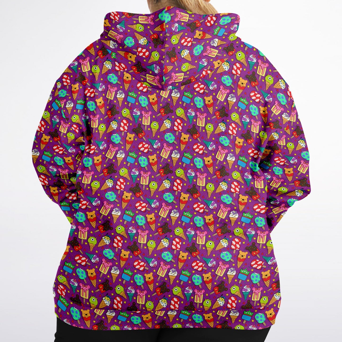 Ice Cream Plus-size Unisex Zip Hoodie