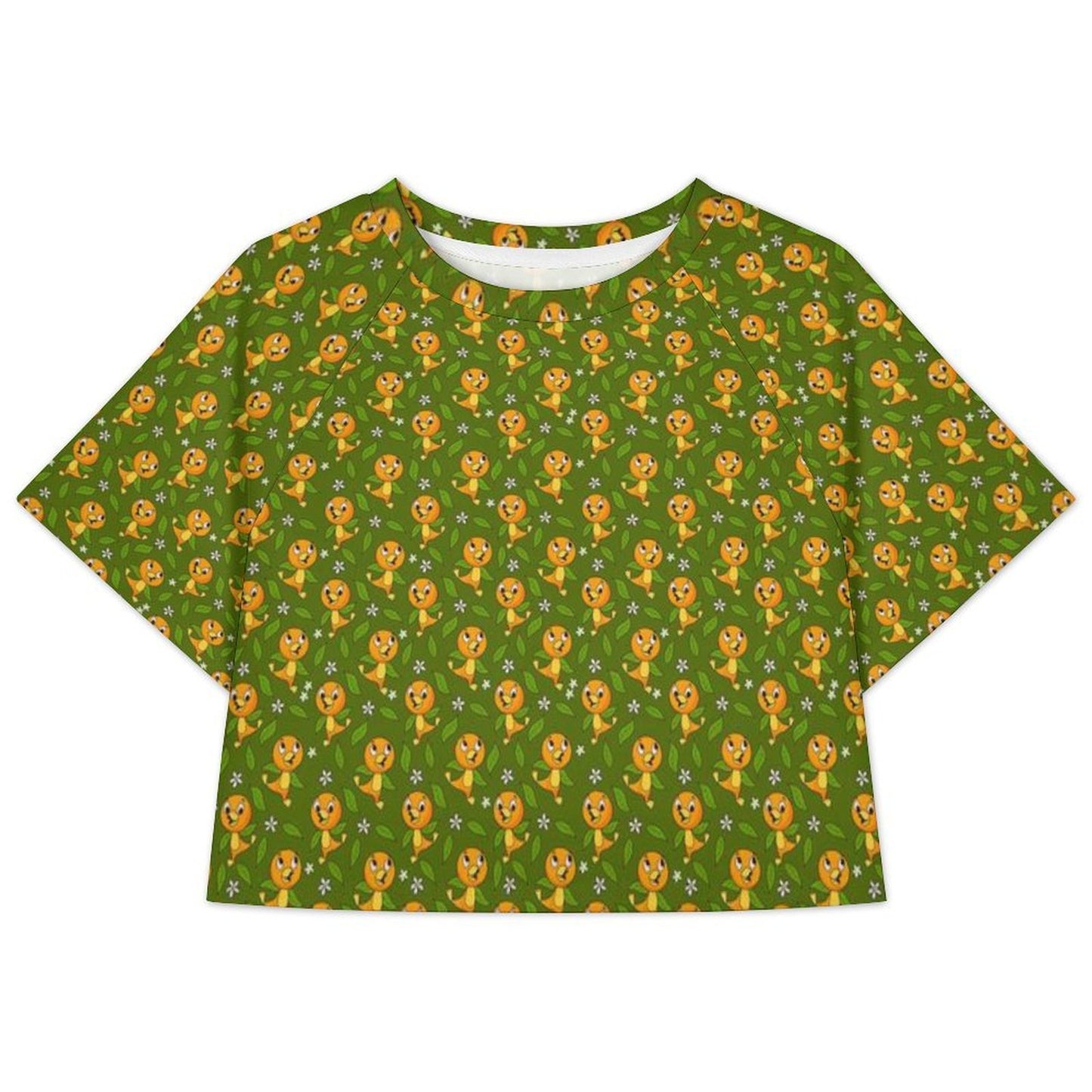 All Over Print Cropped Ralgan T-Shirt - Ambrie