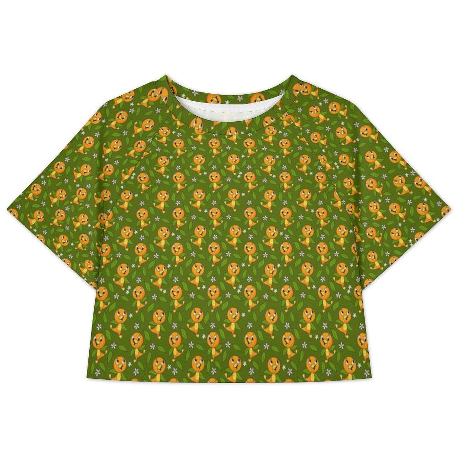 All Over Print Cropped Ralgan T-Shirt - Ambrie