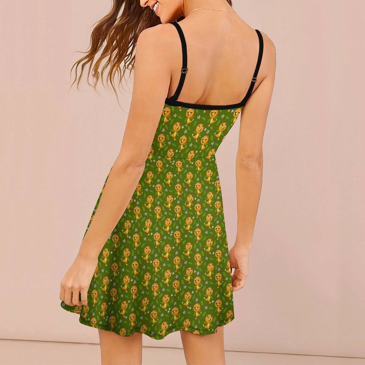 Orange Bird Women’s Sling Short Dress - Ambrie