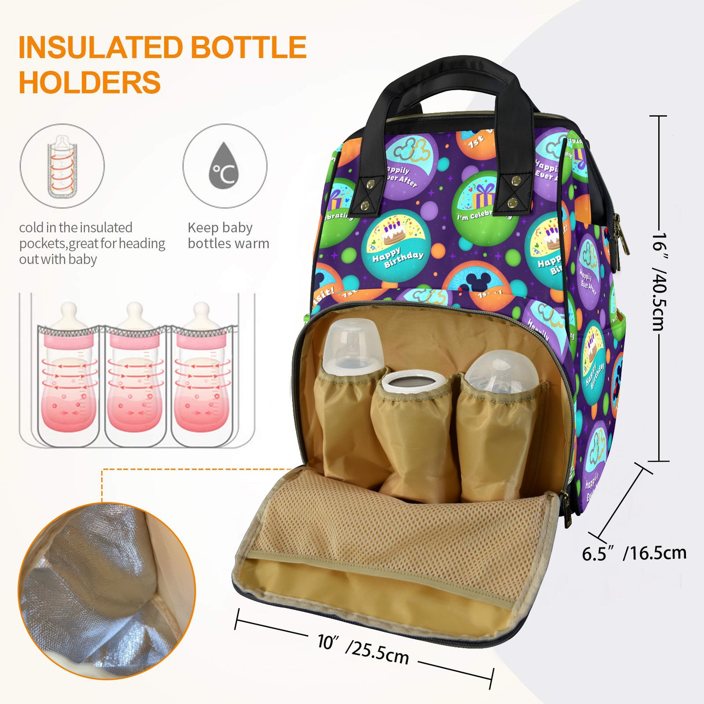 Button Collector Multi-Function Diaper Bag