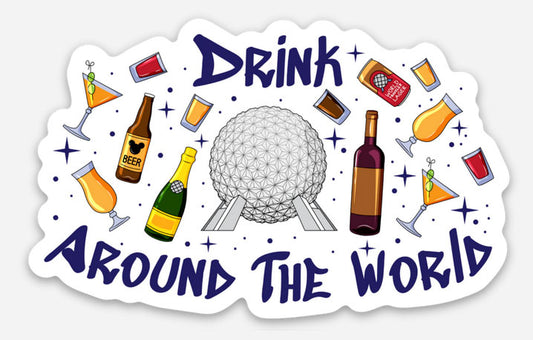 Drink Around The World Disney Sticker