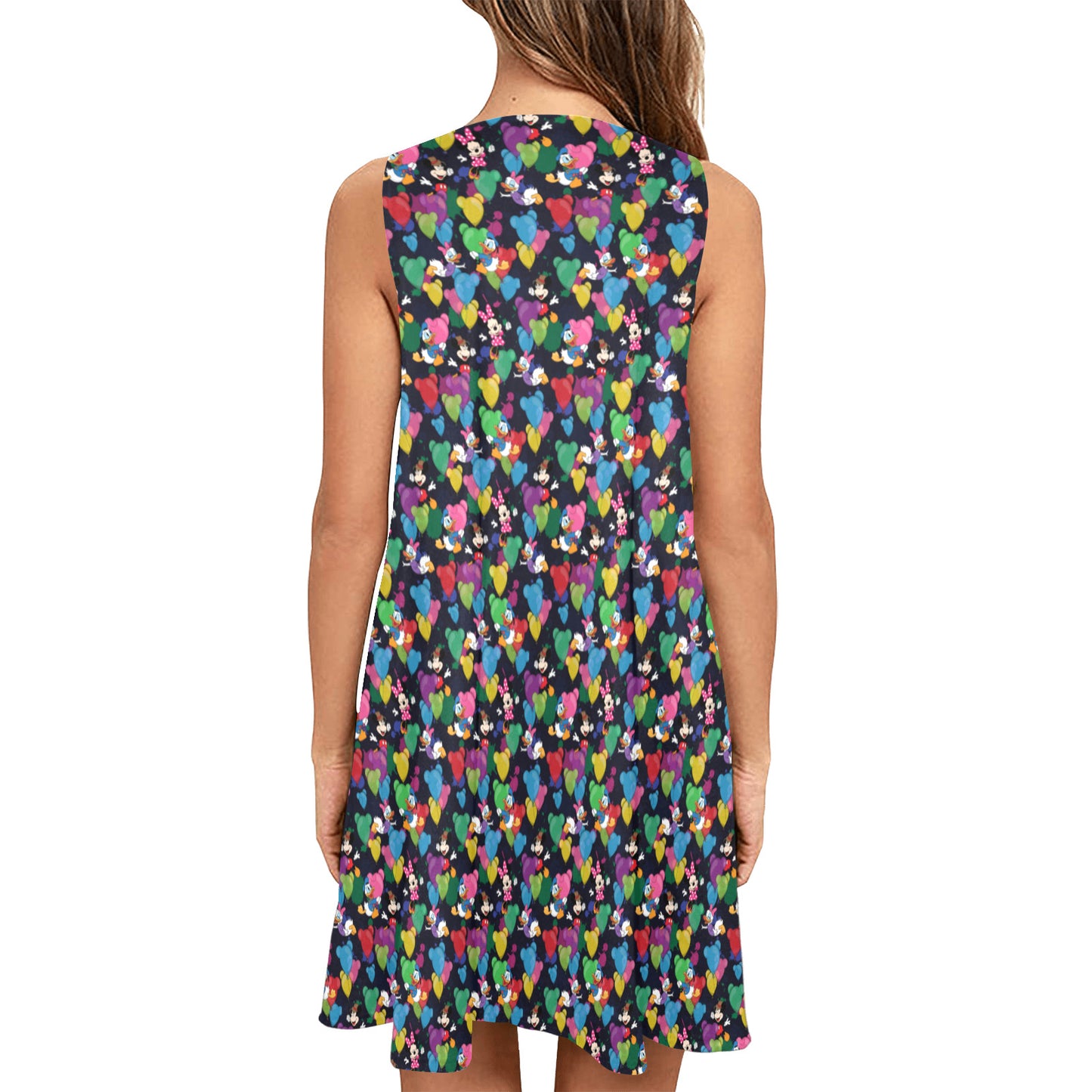 Character Balloons Sleeveless A-Line Pocket Dress