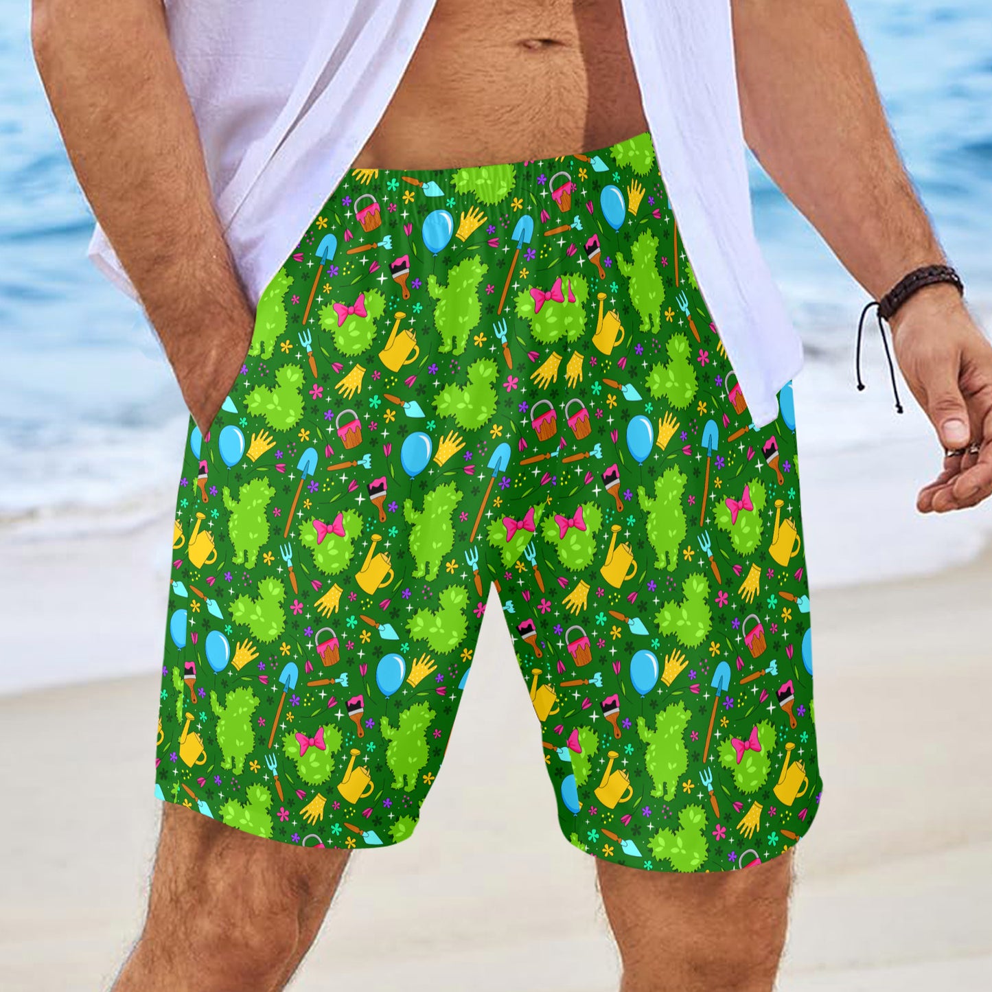 Flower And Garden Men's Swim Trunks Swimsuit