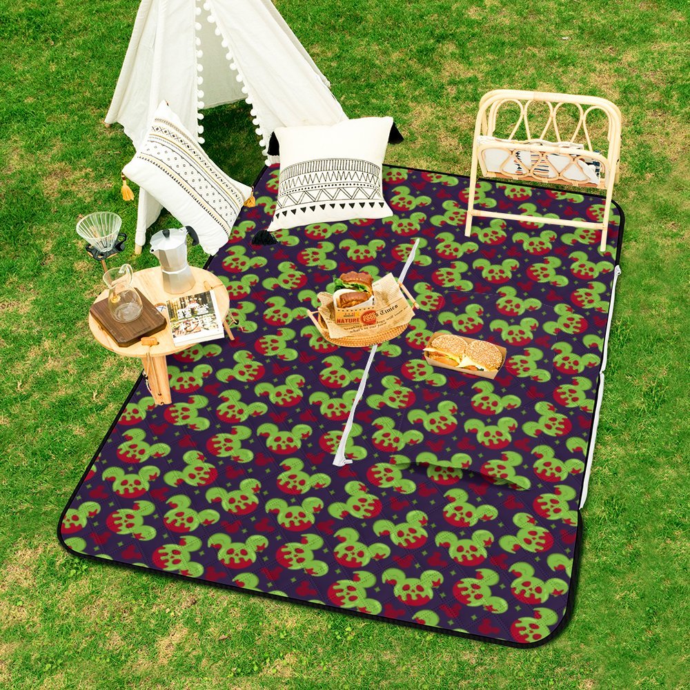 Magical Evil Apple Zipper Picnic Mat