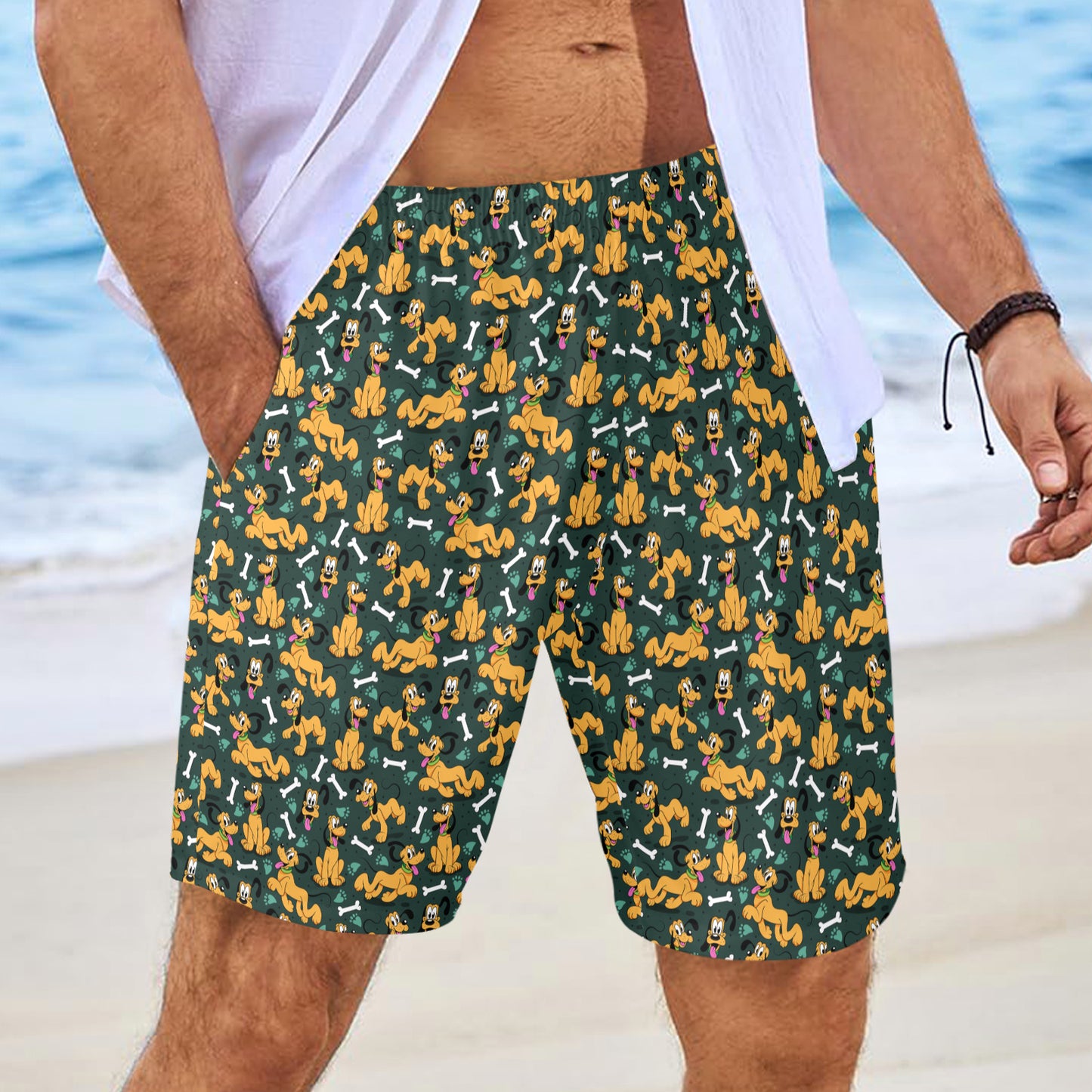 Life Is Better With A Dog Men's Swim Trunks Swimsuit