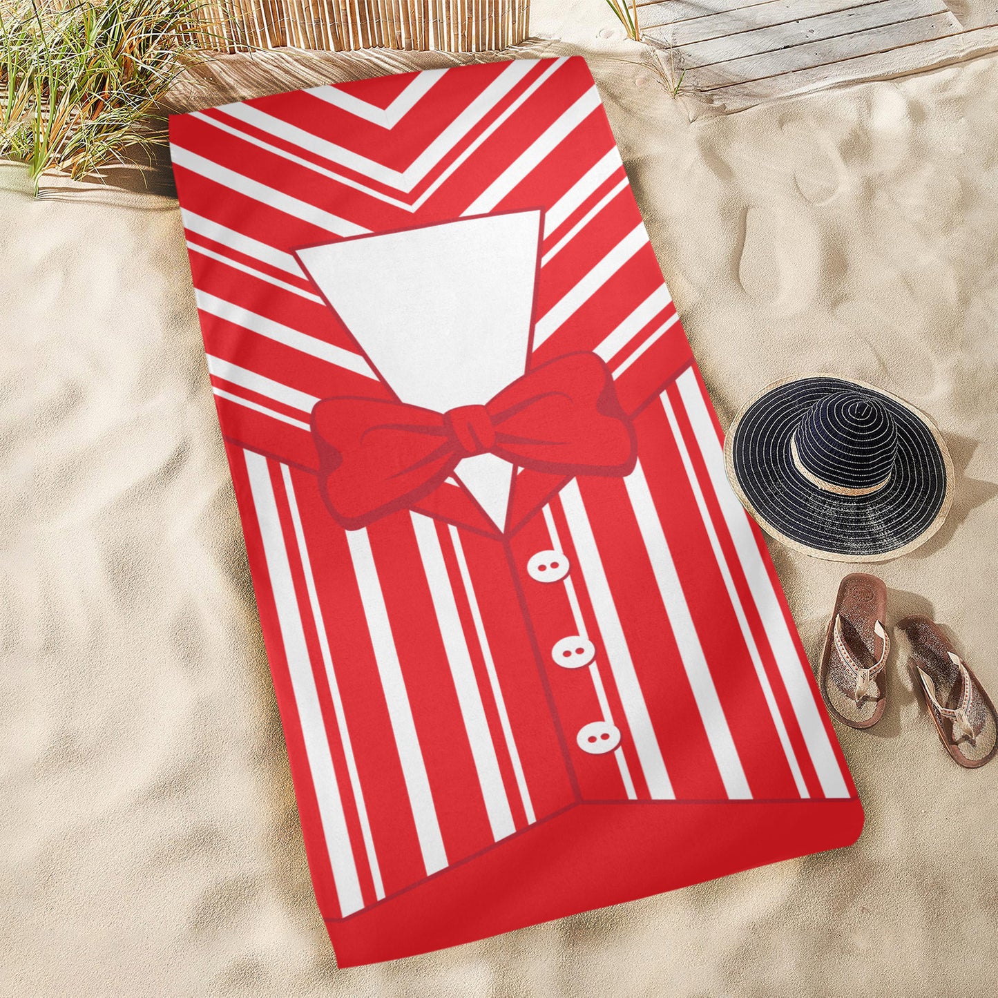 Dapper Red Beach Towel