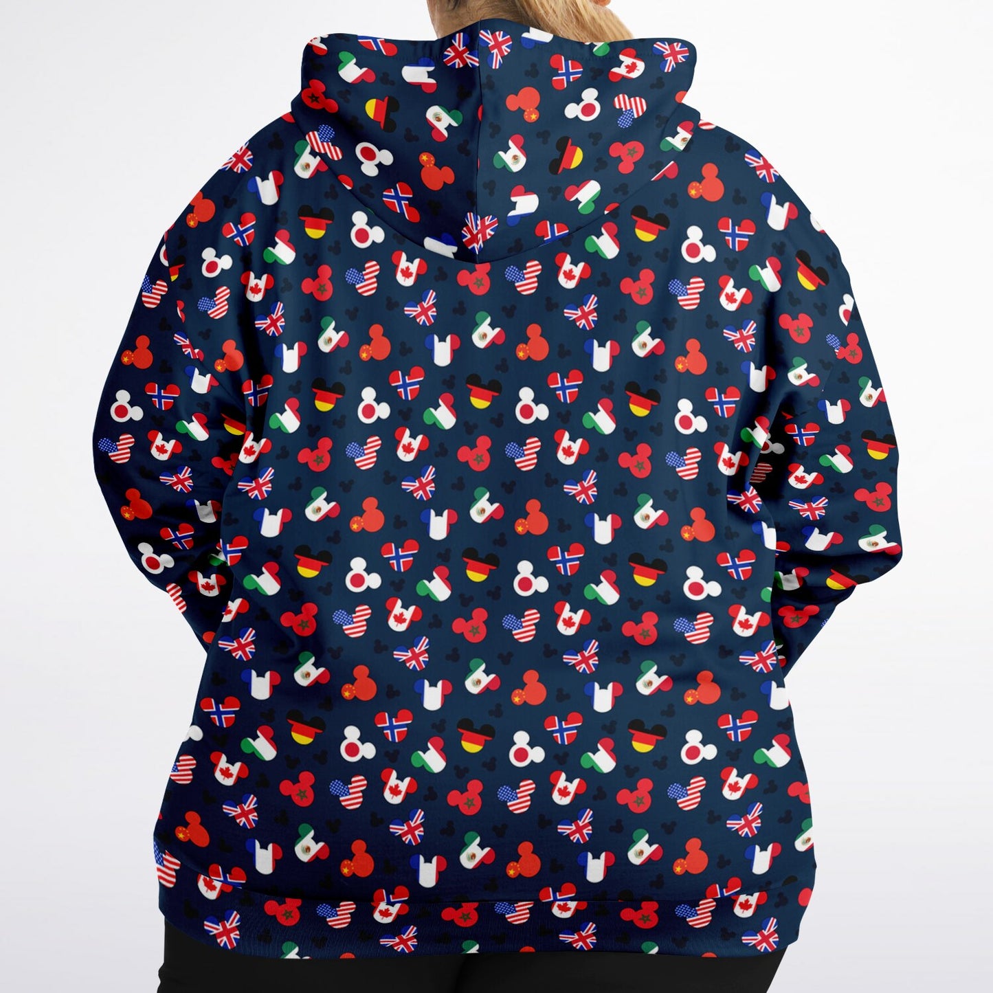 Mickey Flags Plus-size Unisex Zip Hoodie