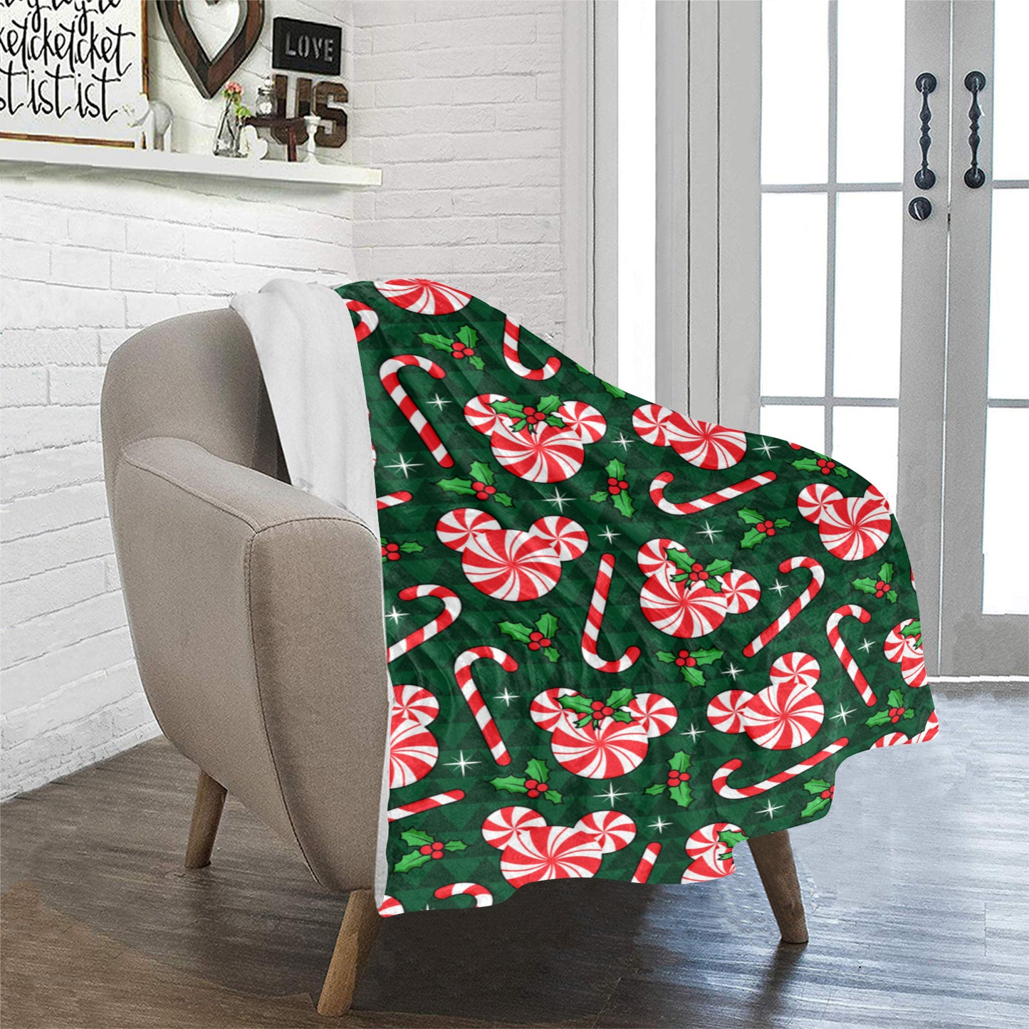Christmas Peppermint Ultra-Soft Micro Fleece Blanket 32"x48"