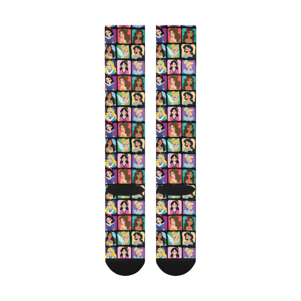 Princess Portraits Over-The-Calf Socks