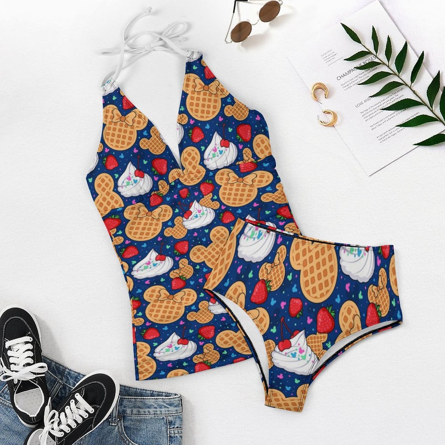 Waffles Women's Split Swimsuit - Ambrie