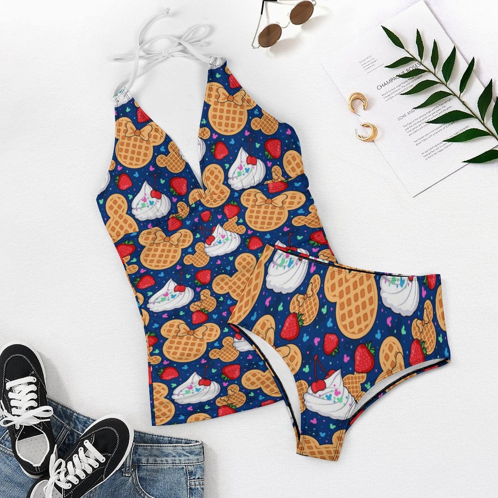 Waffles Women's Split Swimsuit - Ambrie