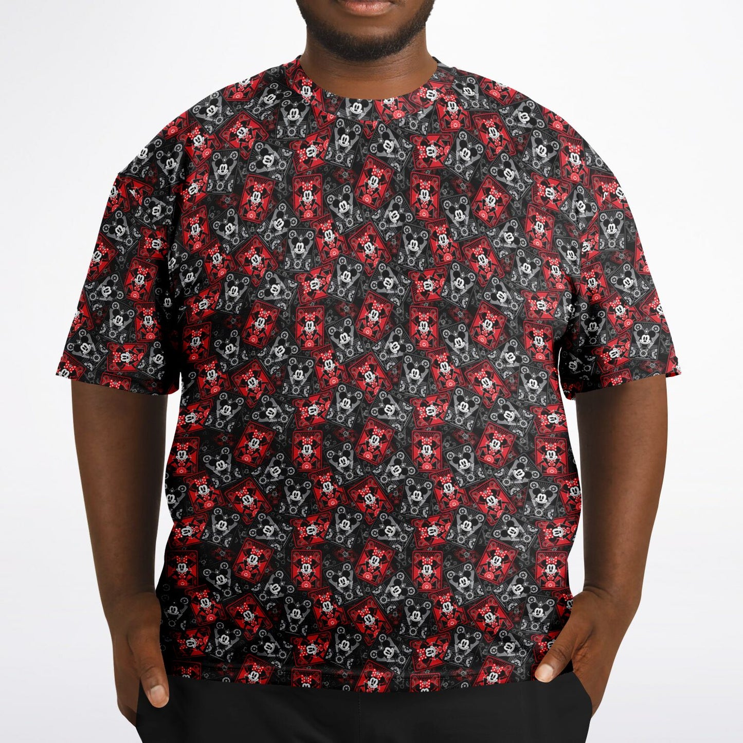 Steamboat Mickey And Minnie Cards Unisex Plus-size T-Shirt