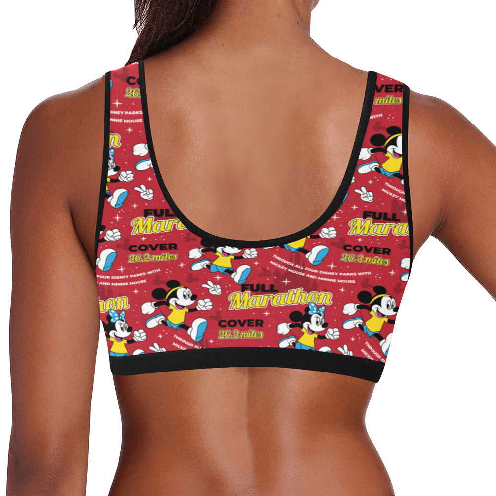 Mickey And Minnie Marathon Women's Sports Bra