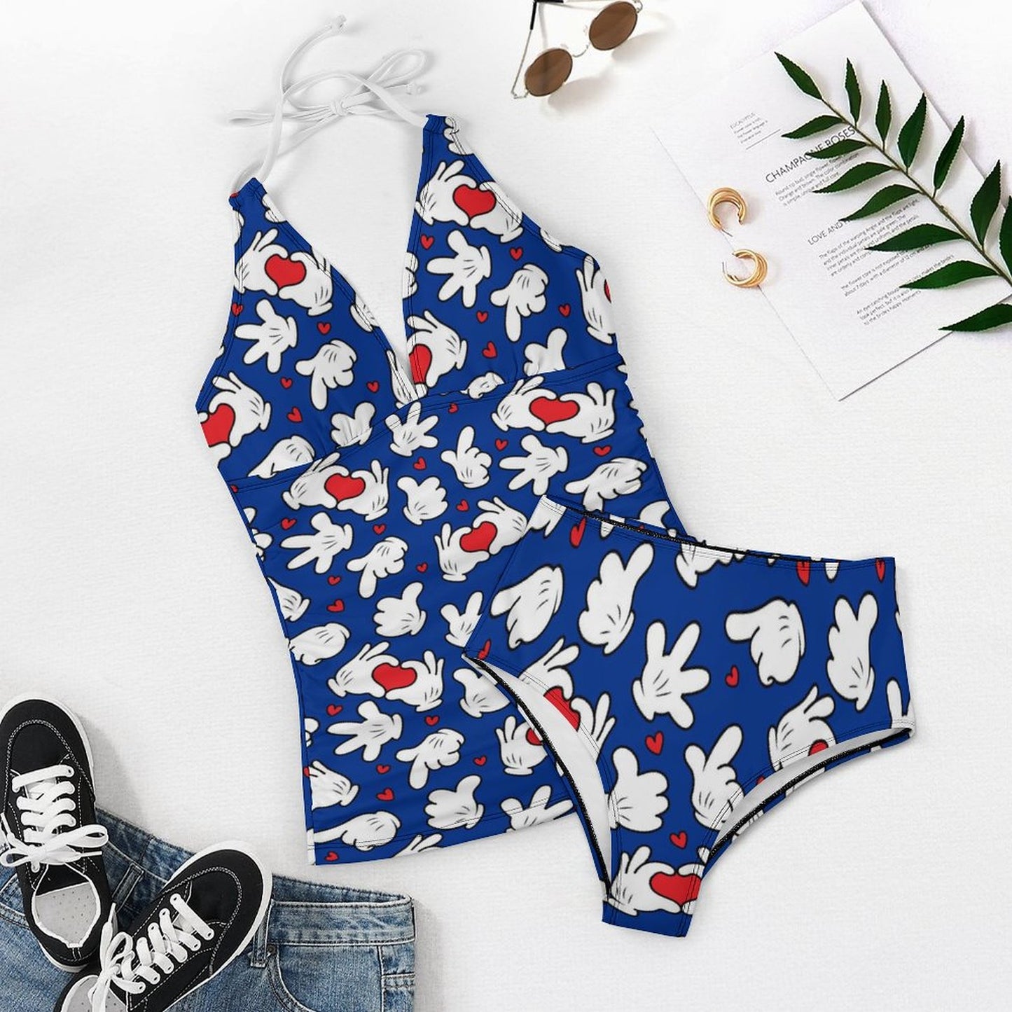 Happy Hands Women's Split Swimsuit