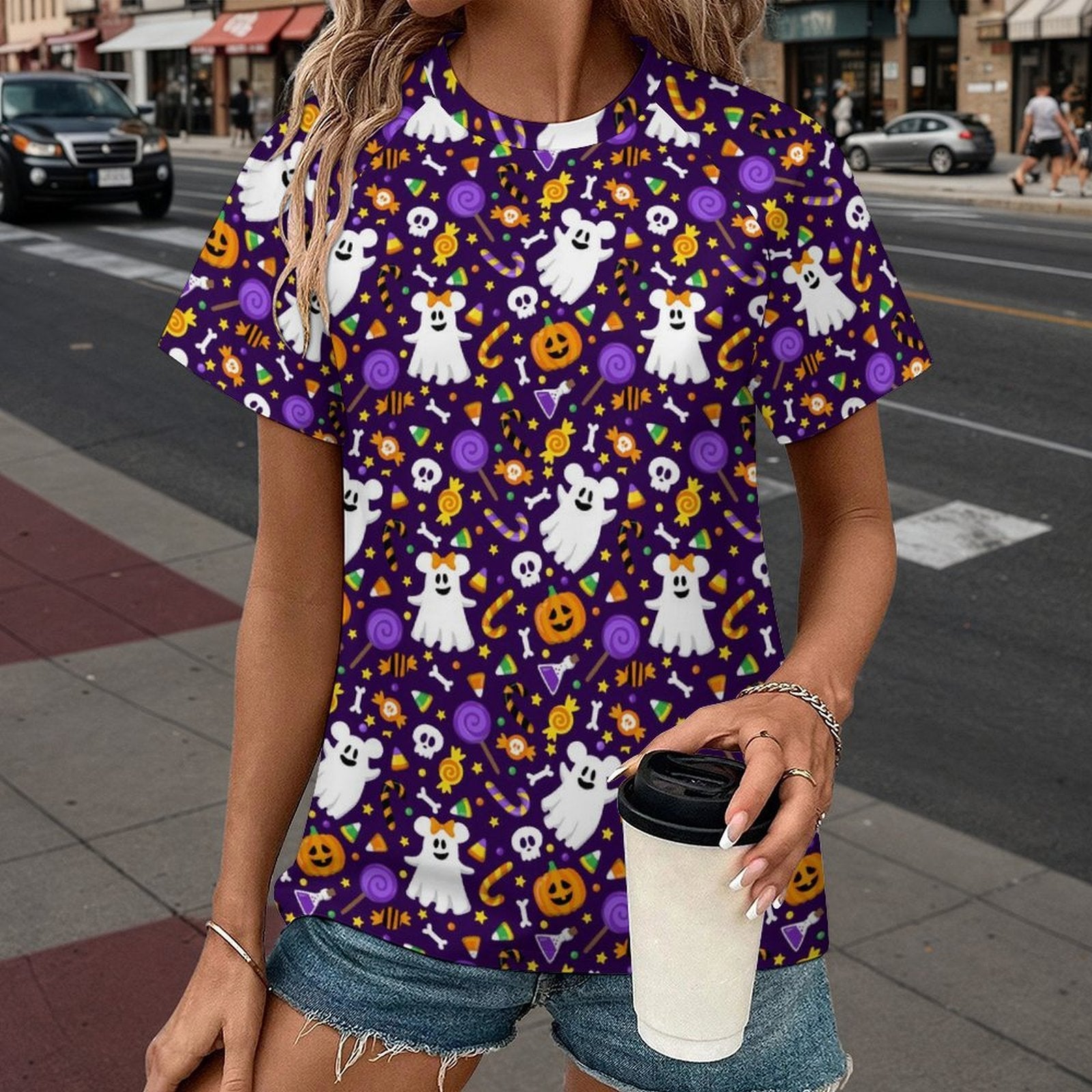 Women's All Over Print Raglan T-Shirt - Ambrie