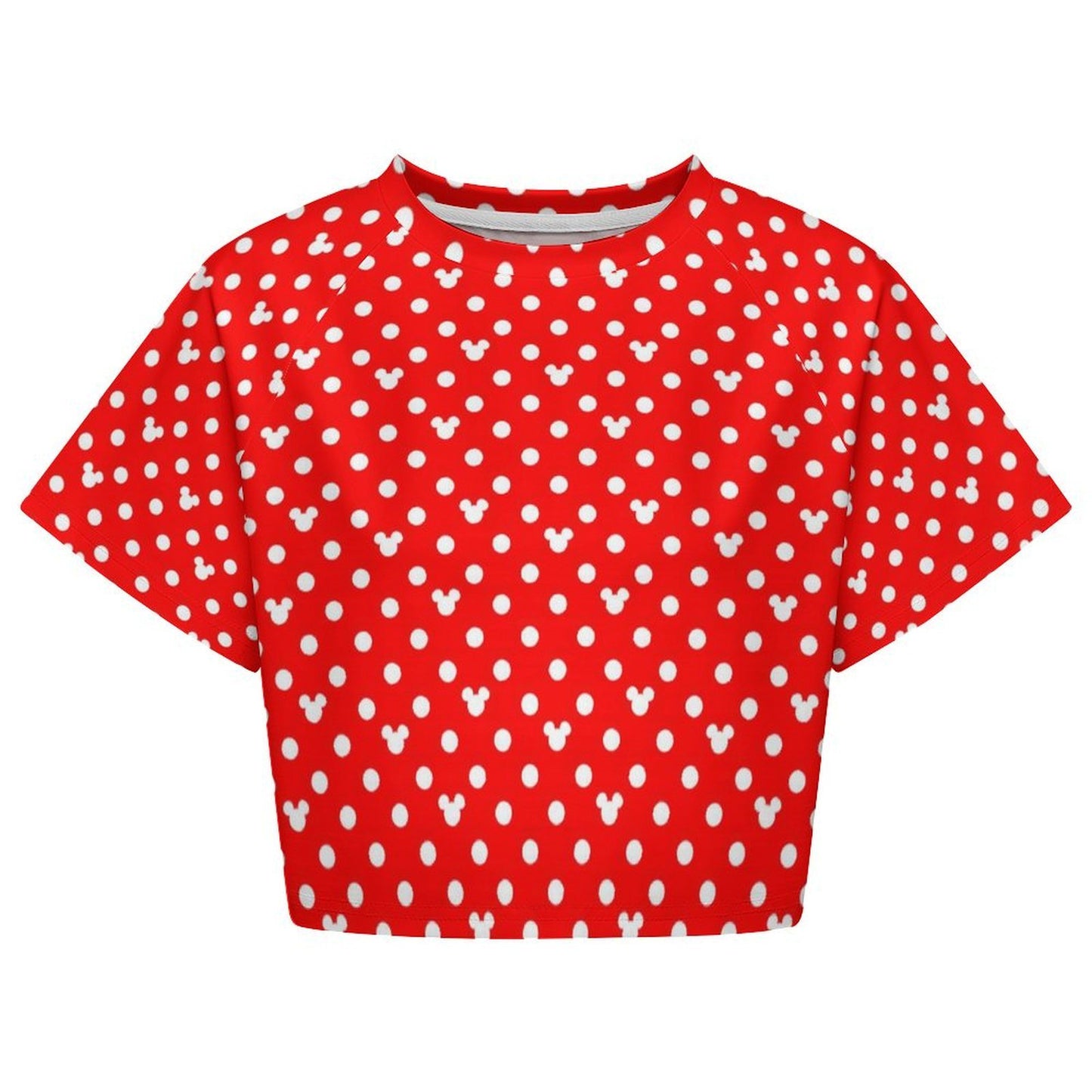 All Over Print Cropped Ralgan T-Shirt - Ambrie