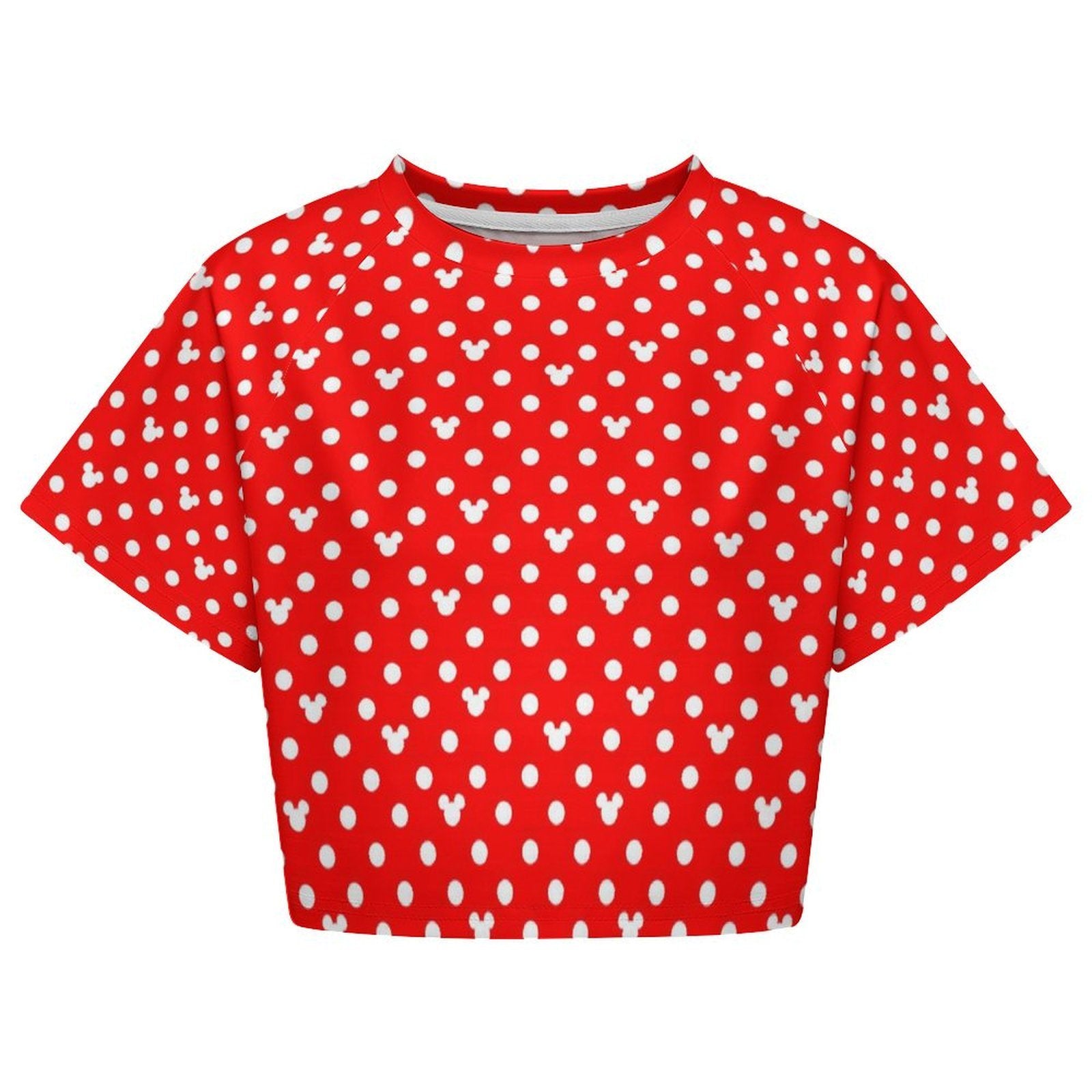 All Over Print Cropped Ralgan T-Shirt - Ambrie