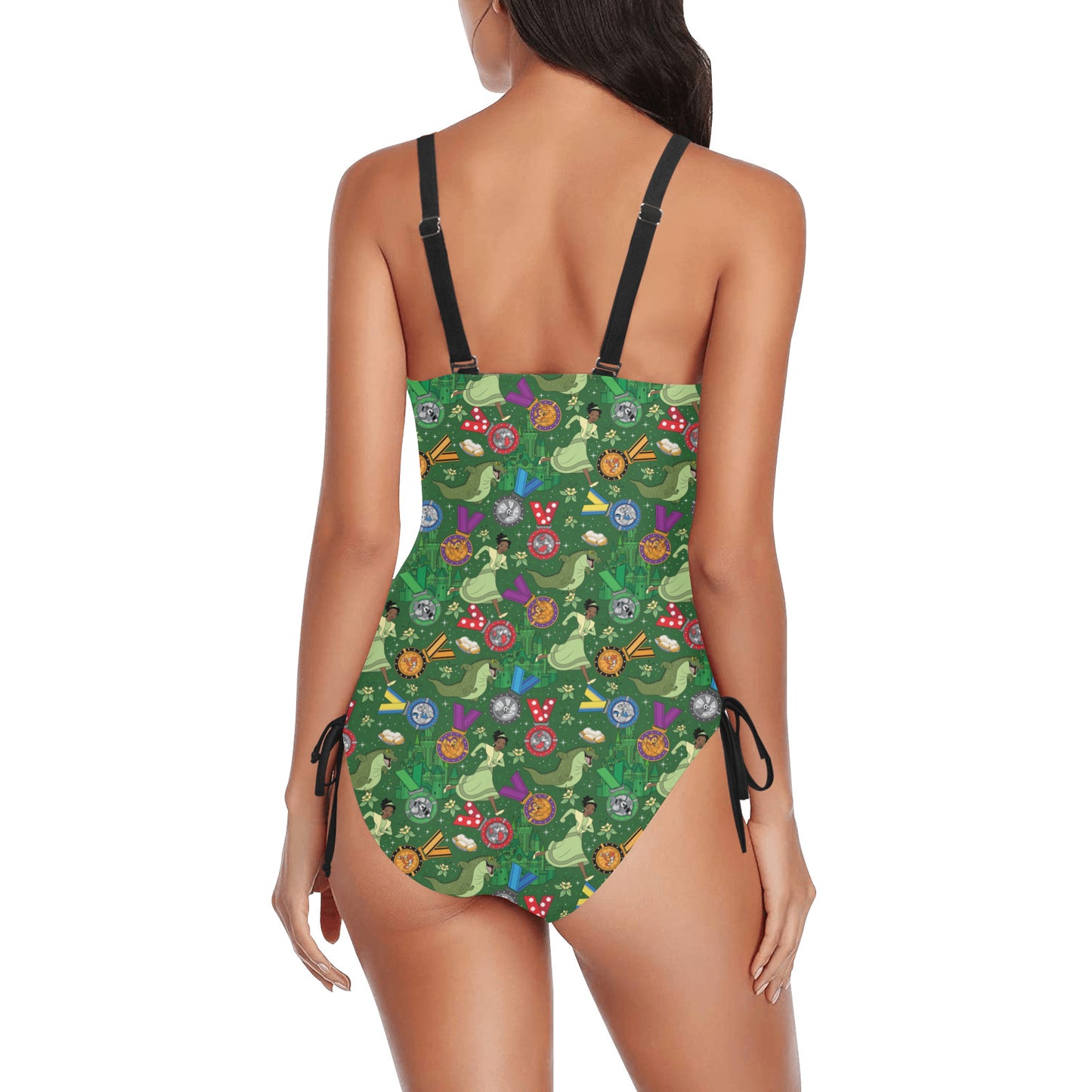 Tiana Wine And Dine Race Drawstring Side Women's One-Piece Swimsuit