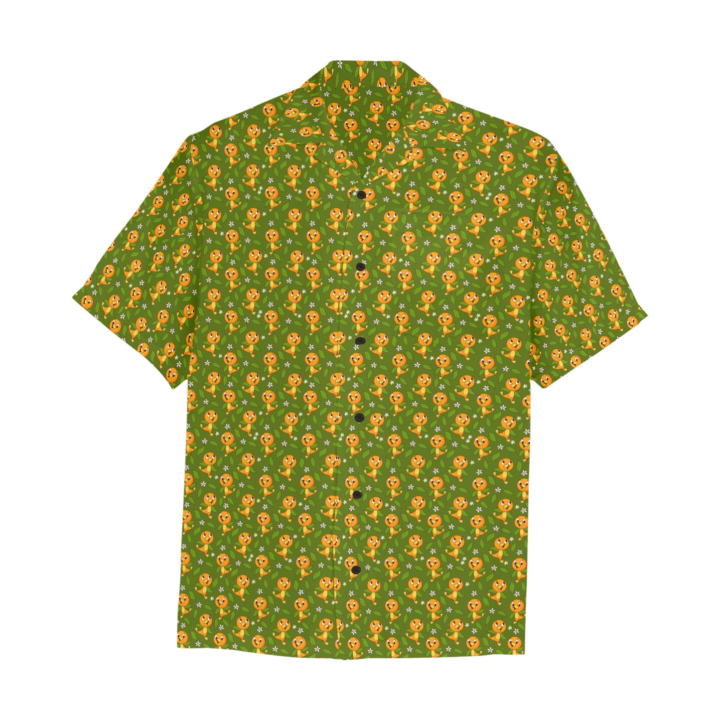 Orange Bird Hawaiian Shirt With Chest Pocket - Ambrie