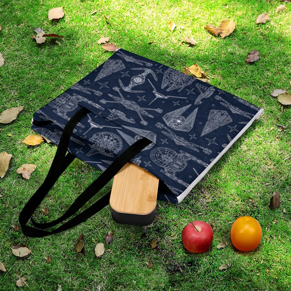 Star Wars Ship Blueprints Zipper Picnic Mat