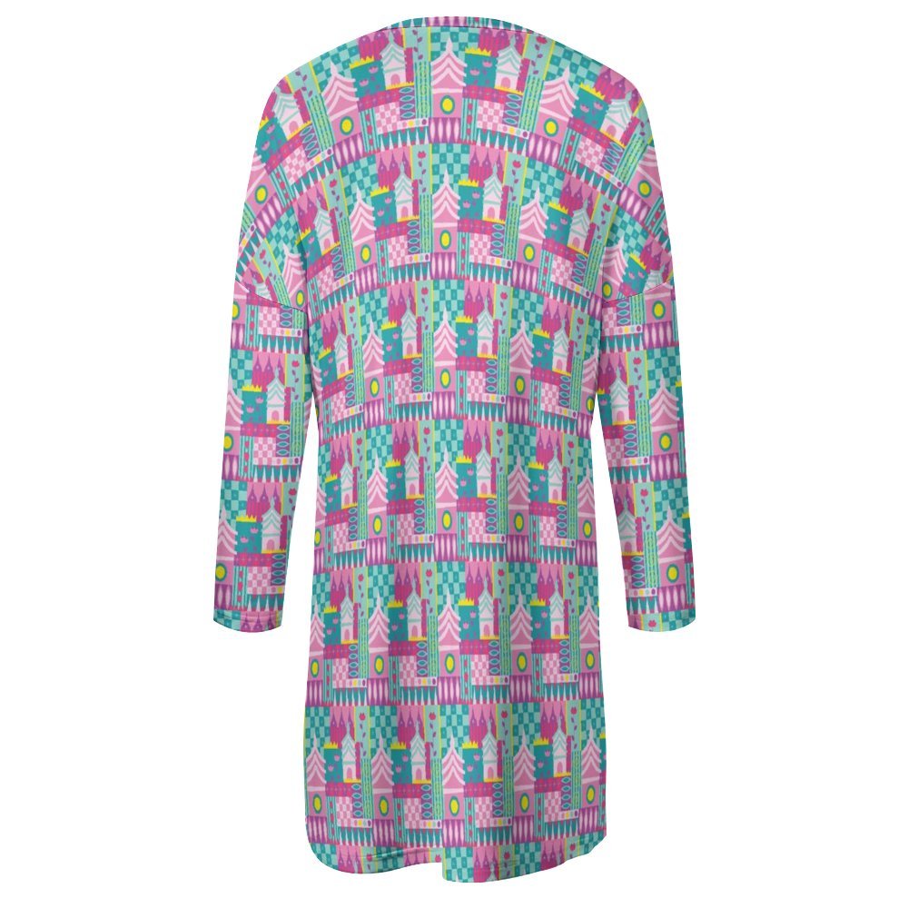 Small World Women's Long Fit Sweatshirt With Pockets