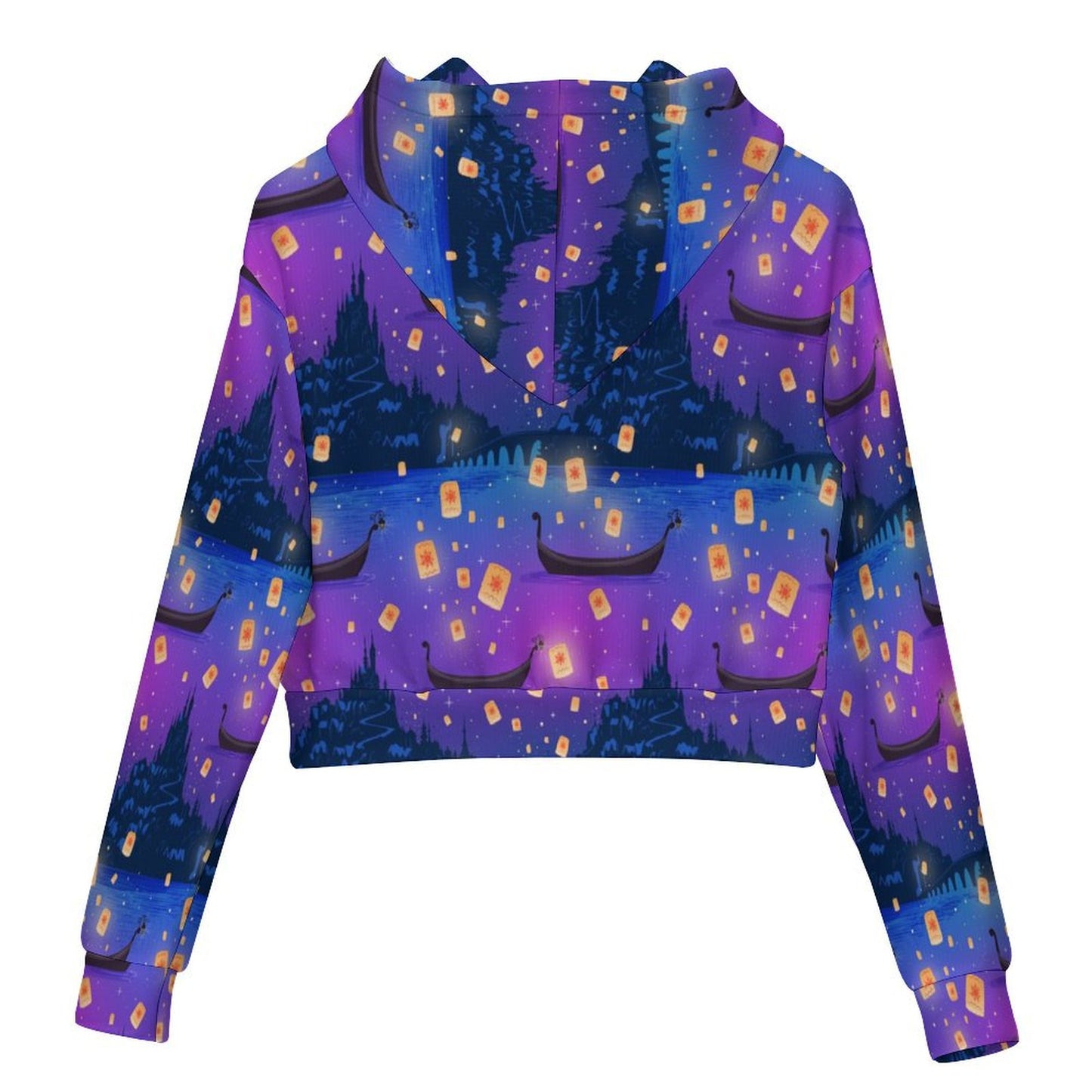 Floating Lanterns Women's Cropped Hoodie