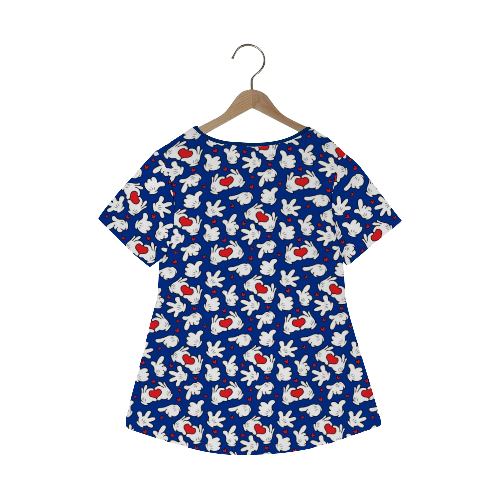 Happy Hands Women's Crew Neck Loose Tunic