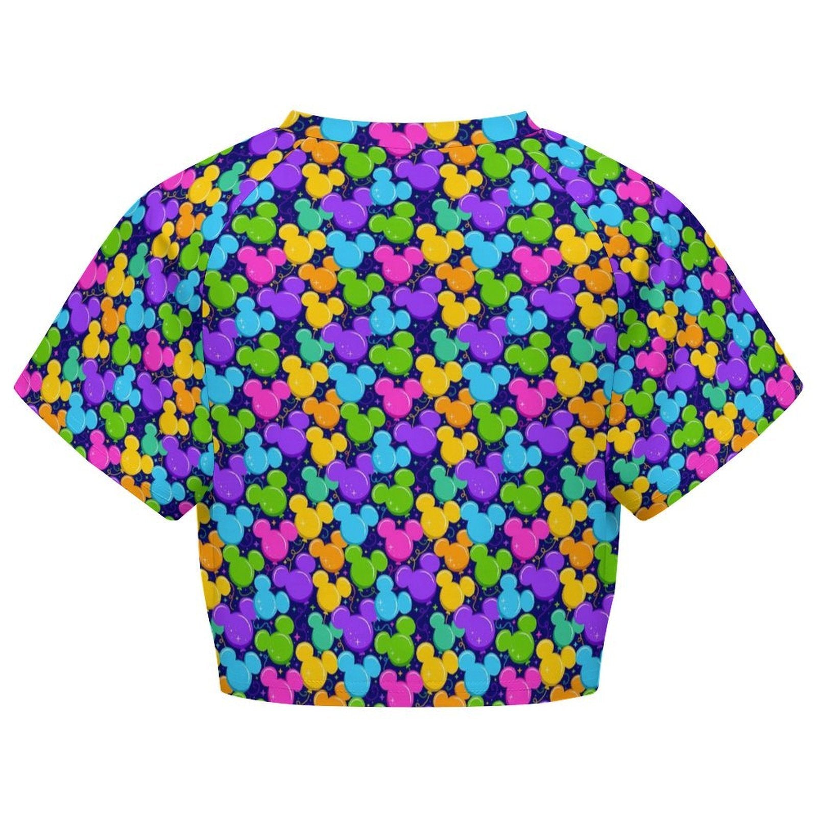 All Over Print Cropped Ralgan T-Shirt - Ambrie