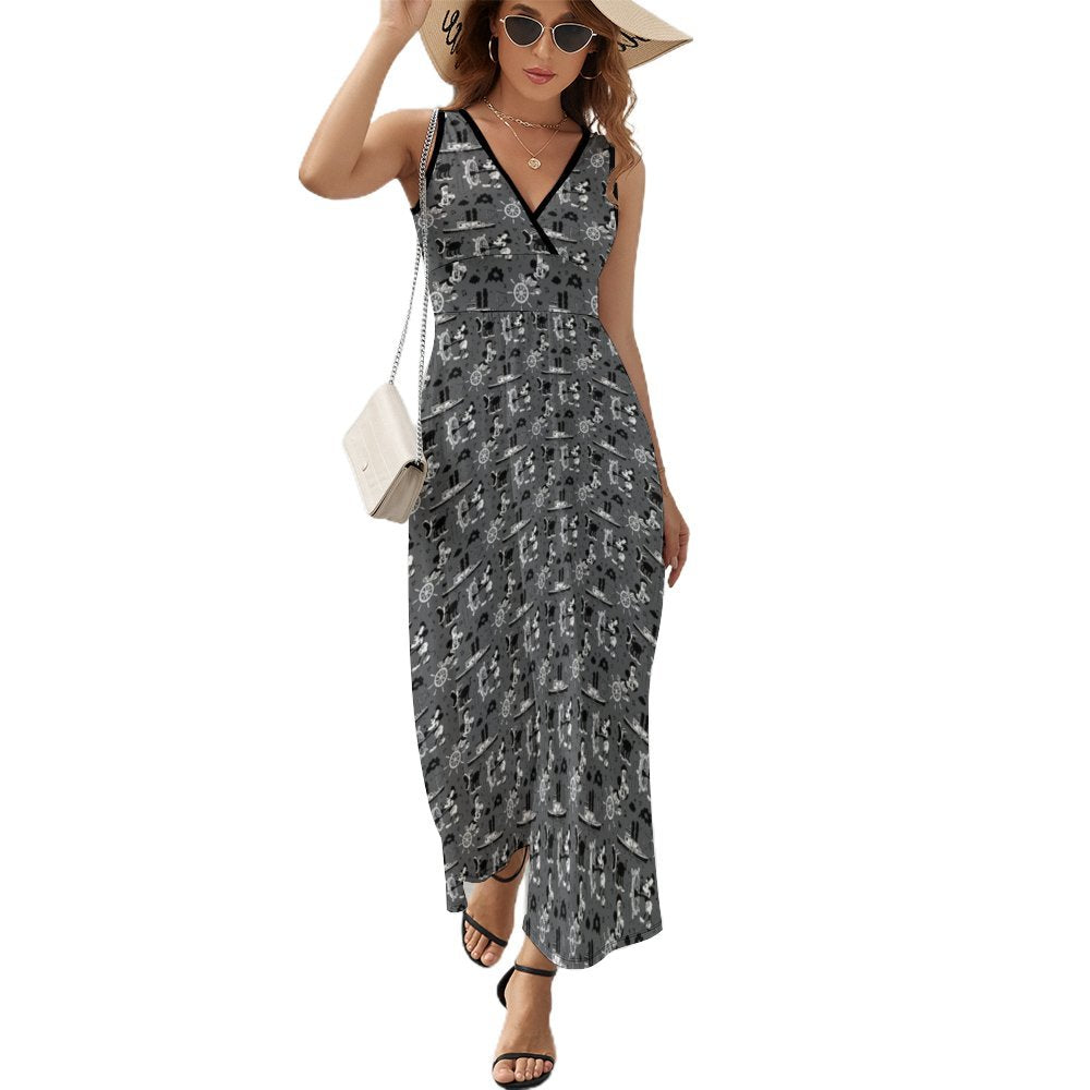 Steamboat Mickey Women's Long Sleeveless Dress