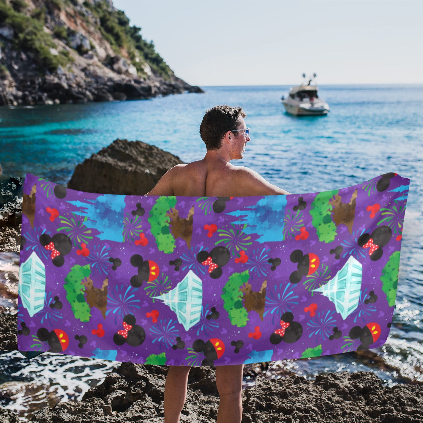 Park Fireworks Beach Towel