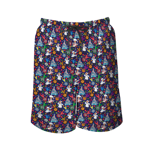 Muppets Chef Wine And Dine Race Men's Swim Trunks Swimsuit