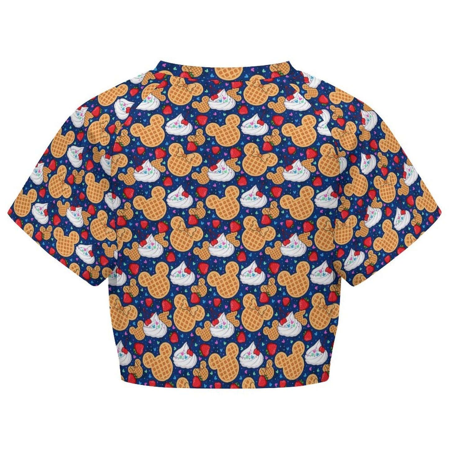 All Over Print Cropped Ralgan T-Shirt - Ambrie