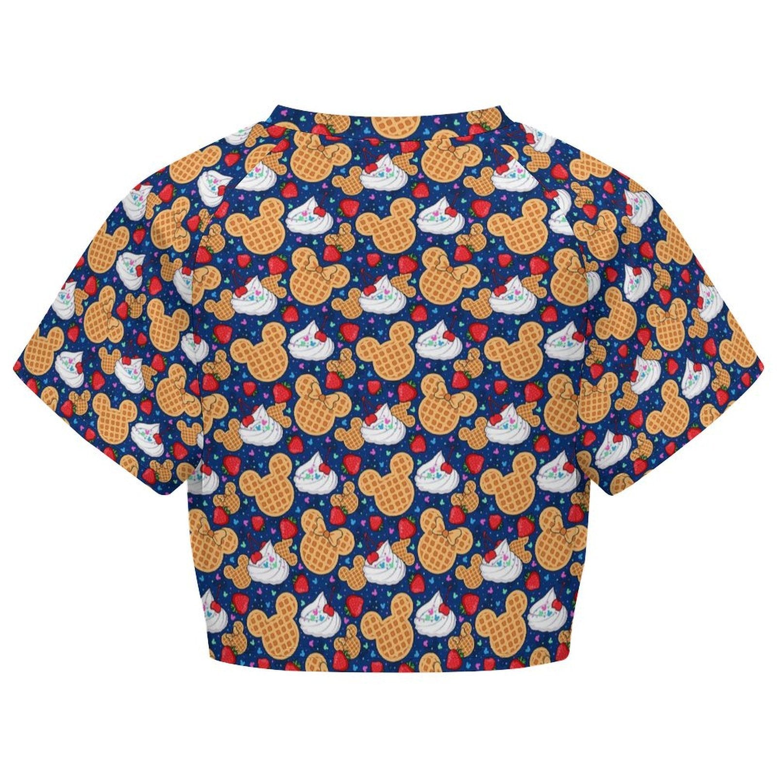 All Over Print Cropped Ralgan T-Shirt - Ambrie
