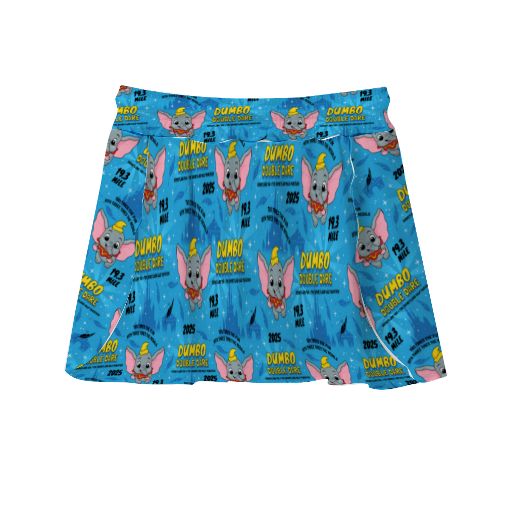 Disneyland Dumbo Double Dare Athletic Skirt With Built In Shorts